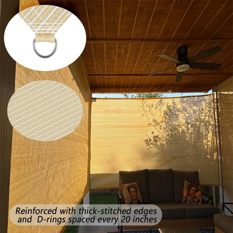 Junflying 90% Shade Cloth 12x24 FT, UV-Resistant, Breathable Sun Shades