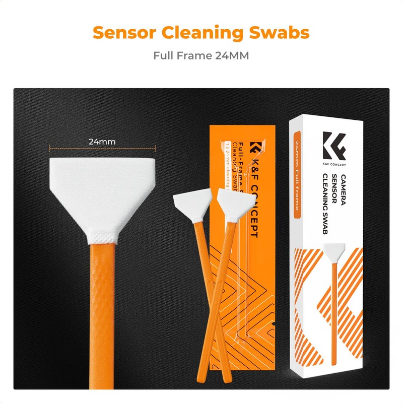 K&F Concept Sensor Reinigungsset mit 6pcs Mikrofaser Swabs 24mm für