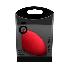 TB TOOLS FOR BEAUTY T4B Kash?KI Olive Cut Makeup Sponge for Foundation, Made of Plastic and Latex-Free, Red