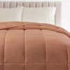 Elegant Down Alternative Comforter King Size, Pretty Camel Shade, Baffle