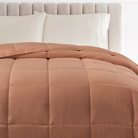 Elegant Down Alternative Comforter King Size, Pretty Camel Shade, Baffle Box Construction, Warm, Extra Soft Plush, Inviting Texture, Machine-Washable | All Season Beige Bedding, Highly Durable