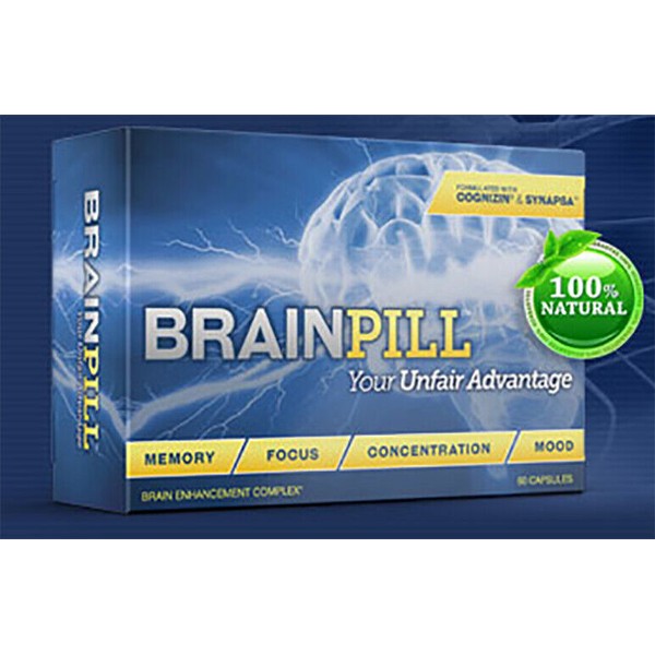 Brain Pill Enhancement Complex, 100% Natural - (60 Cap)