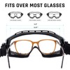 UKNOW Safety Goggles Over Glasses - Anti-Fog Clear Lens -