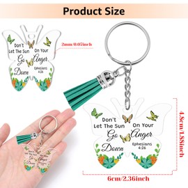 Christian Keychain for women Bible Verse Gifts for Women Religious Acrylic Keychain Religious Graduation Baptism Confirmation Gifts Easter Valentines Mothers Day Unique Gift for Christian