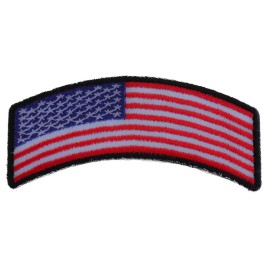 Ivamis American Flag Rocker Patch- 3.75x1.75 inch - P2684