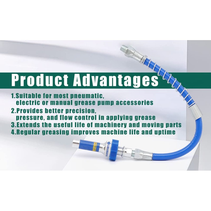 Lock-on High Pressure Grease Coupler, 10th Generation Heavy-Duty Grease Gun