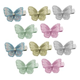 Ipetboom 10Pcs Butterfly Hairpins for Lightweight Barrettes Comfortable Headdress Accessories for Birthday Party Christmas Outdoor and Photography Use