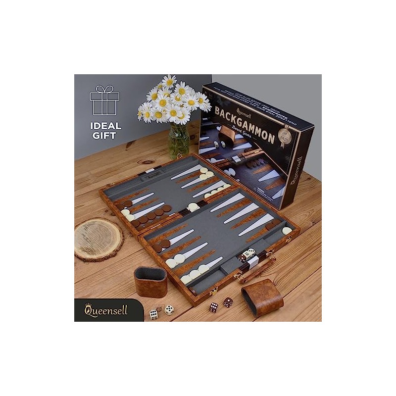 Large Backgammon Sets for Adults - Classic Board Games for