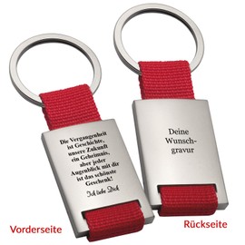 Geschenke 24 Key Rings, Past Saying: Engraved Romantic Slogan Keyring, Customisable