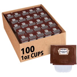 Heinz BBQ Sauce Dip Cup Single Serve Packet (1 oz Packets, Pack of 100)
