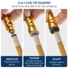 Adhafera Pool Cue Tip Shaper (Gold)