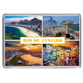 Rio De Janeiro Brazil Souvenir Acrylic Fridge Magnet (Standard: 70x45mm)