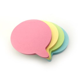 8 Pack Speech Bubble Sticky Notes (100 Sheets Per Pad) - Pastel Colours (76x76mm) - Sticky Pads in Yellow, Pink, Green, Orange | Stationery, Home Decor, Office Accessories, School Supplies
