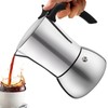 Vaolvpant No Coating 9 Cup Thickened 304 Stainless Steel Moka
