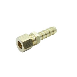 CDQBWKJGFJ 2 Pcs Compression 5/16" Tube OD to 5/16" Hose Barb fitting Transmission Cooler Line Brass Fuel Oil Water Gas Air