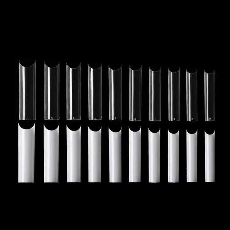 Tip Cuadrado Largo 400 Piezas Long Bamboo Uñas Acrilico