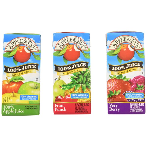 Apple & Eve 100% Juice Variety Pack, (36) Count, 6.75 Oz Boxes