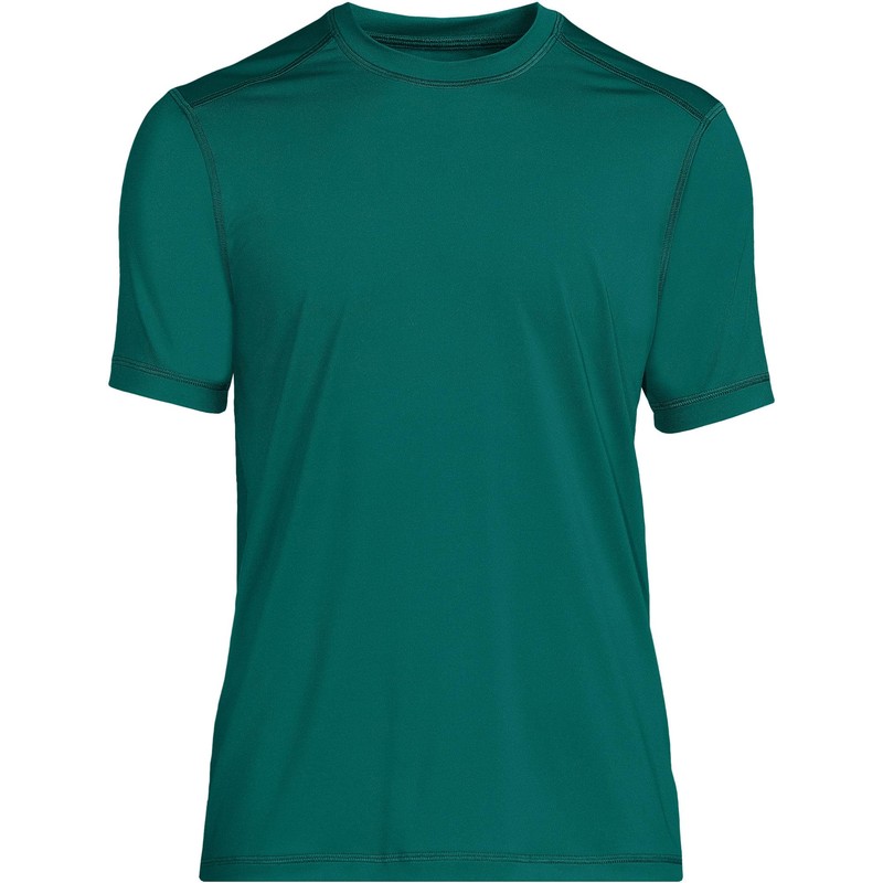 Lands' End Mens SPF Short Sleeve Cooling Tee Soft Jade