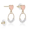 KRUCKEL Sparkle Circle & Pink Heart Stud Earrings - 7169073