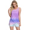 Tie Dye Tank Top Women Tie Front Tops Twist Knot