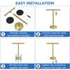 RUMOSE 13 Inch Brushed Gold Towel Stand Hand Towel Holder