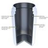 FIFTY/FIFTY Kids Tumbler with Handle Lids and Straws, Spill Proof