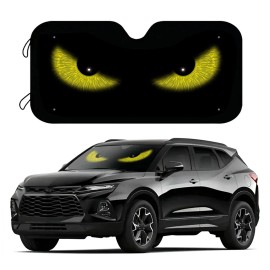 TSUINZ For Ford Mustang Yellow Eye Car Front Windshield Sun Shade Shield UV Block Cover