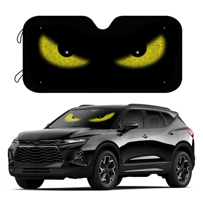TSUINZ For Ford Mustang Yellow Eye Car Front Windshield Sun