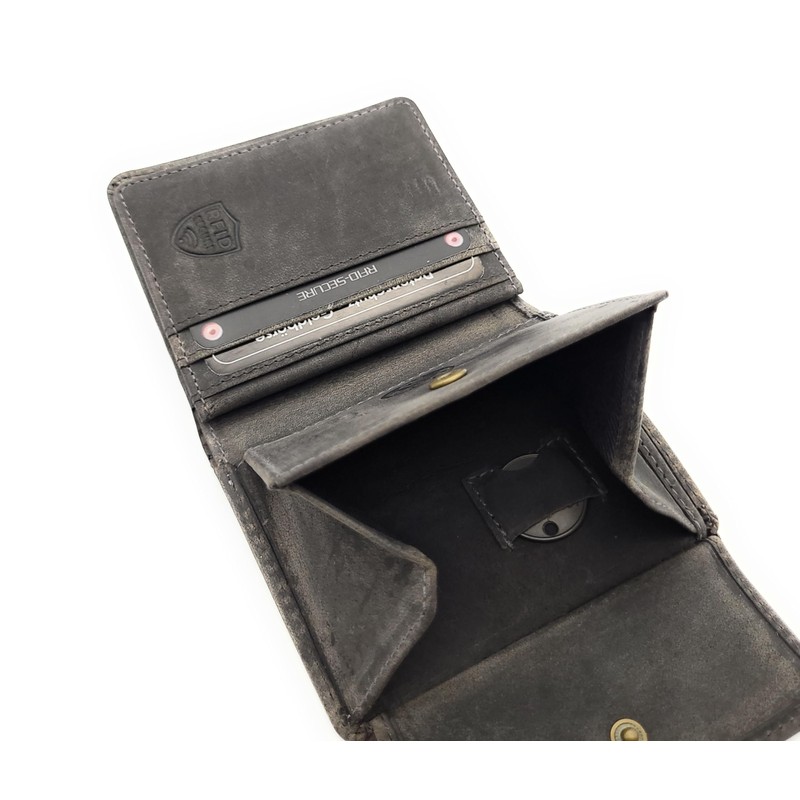 Lemasi Genuine Leather Mini Wallet 3D Eagle or Wolf with