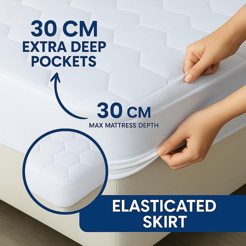 HOUSE 22 Quilted Mattress Protector Single Bed (90×190 cm) –