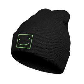 Koesnbre Black Lil Hip Hop Peep Classic Embroidered Beanie Hats for Men Women-Winter Warm Stretchable Fashion Knit Cuffed Beanie Hat