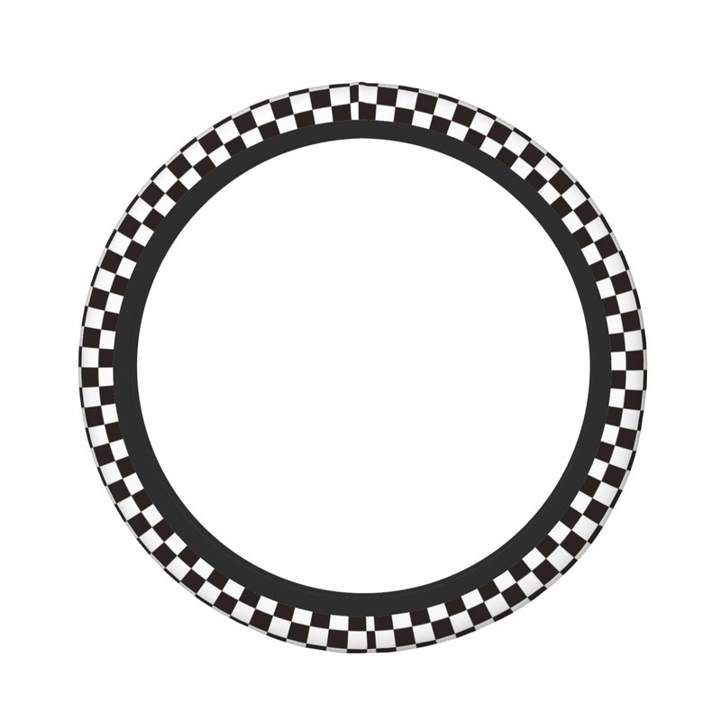 Black and White Checkered Racing Flag Checkerboard Square Grid Car