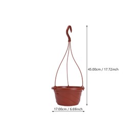 Toddmomy 10 Sets Plastic Flowerpots Plastic Hanging Type Flowerpots Plastic Hanging Plant Pot for Outdoor Indoor Garden Decor（Coffee）