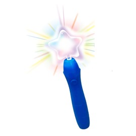PottyFriend Light Up Magic Child's Calming Sensory Regulation Wand w/Rainbow LED Light Gentle Soothing Vibrations (Blue)