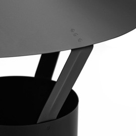 raik Stove Pipe/Flue Pipe Connector 150 mm Diameter with Rain Cover FAL 0.6 mm Thickness Black 130120013