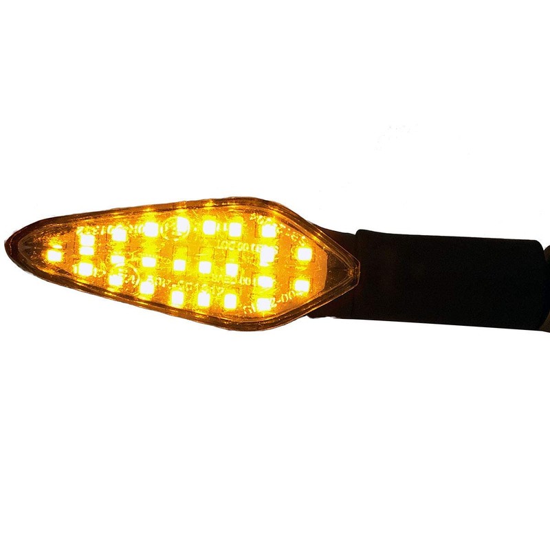 MotorToGo Black Sequential Turn Signals LED Turn Signals Blinkers Indicators