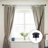 GORGECRAFT 4PCS 1x1 Black Drapery Round Curtain Rod Finials Roman