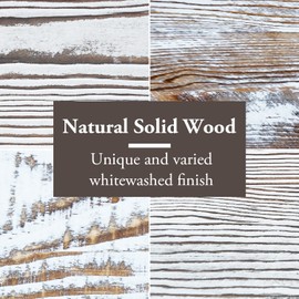 MyGift Recipe Book Holder, Whitewashed Wood Cutting Board Style Cookbook Holder, Wooden Book Stands for Display