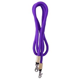 8' Round Braided Nylon Cord Roping Reins (Purple)