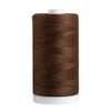 Connecting Threads Brown 100% Cotton Thread for Sewing, Quilting, and Crafting - 50-Weight - 1200 Yard Large Spool (Bark)