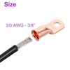 DMiotech 8 Pcs 3/0 AWG - 3/8" Copper Cable Lugs,