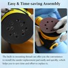 5 Inch 8 Hole Backing Pad,2 Pcs Black Orbital Sander