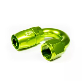 ColorFittings GREEN -8AN / 8AN "DASH Eight" 180 Degree Swivel Hose Fitting