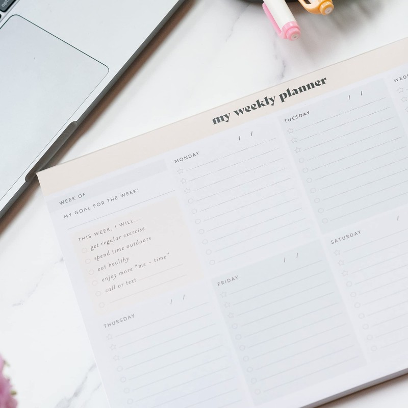 Betterday Studio - My Weekly Planner Pad, Planner for Organisation,