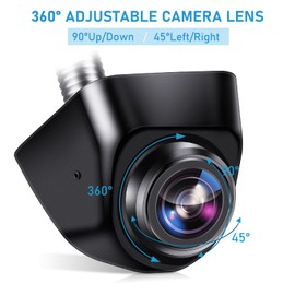 HD Backup Camera for Car Universal Front/Side/Rear Camera for 12V Car Truck Pickup SUV Rear View Reverse Camera with 360° rotation Angle Super Night Vision IP69K Waterproof