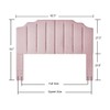 24KF Pink Teddy Fabric Tufted for Queen Upholstered Headboard, Modern