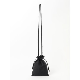 Beams Japan Campus Bag Logo Drawstring Shoulder Bag, Black