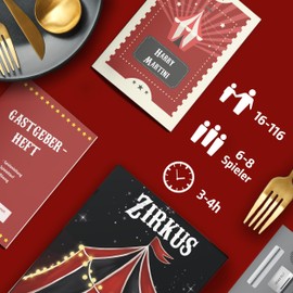 Mord bei Tisch Murder Mystery Dinner For At Home, 6 to 8 People, The Backstage Case (English Language Not Guaranteed)