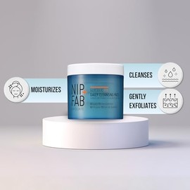 Nip + Fab Glycolic Fix Daily Cleansing Pads, 60 Pads 55mm Diameter