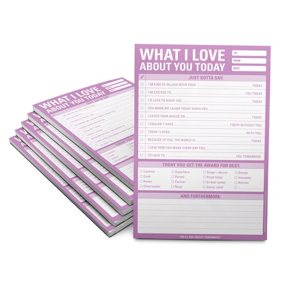 Knock Knock 6-Count What I Love about You Today Pads,
